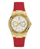 Guess GW0431L1 Gold Tone Case Red Silicone Women’s Watch