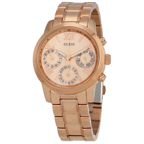 Guess W0448L3 Mini Sunrise Multi-Function Rose Dial Ladies Watch - WATCH ACES