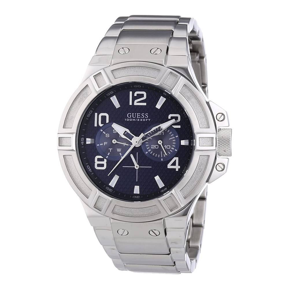 Guess W0218G2 Rigor Blue Dial Stainless Steel Men's Watch