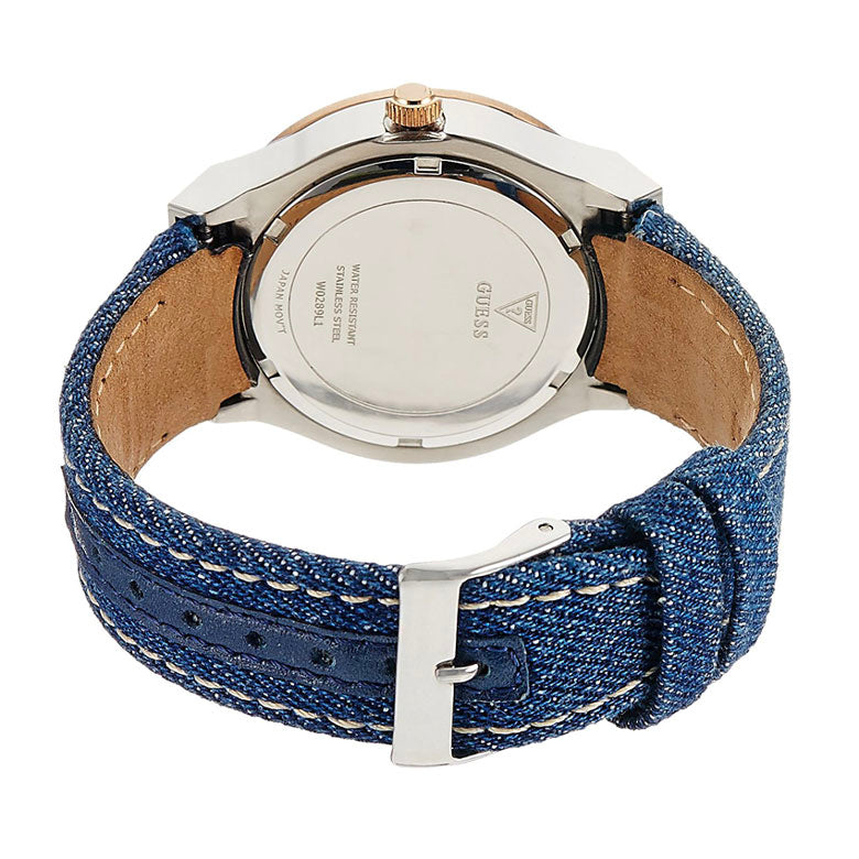 Guess W0289L1 Denim Dial Blue Denim Leather Women's Watch