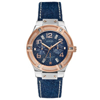 Guess W0289L1 Denim Dial Blue Denim Leather Women's Watch