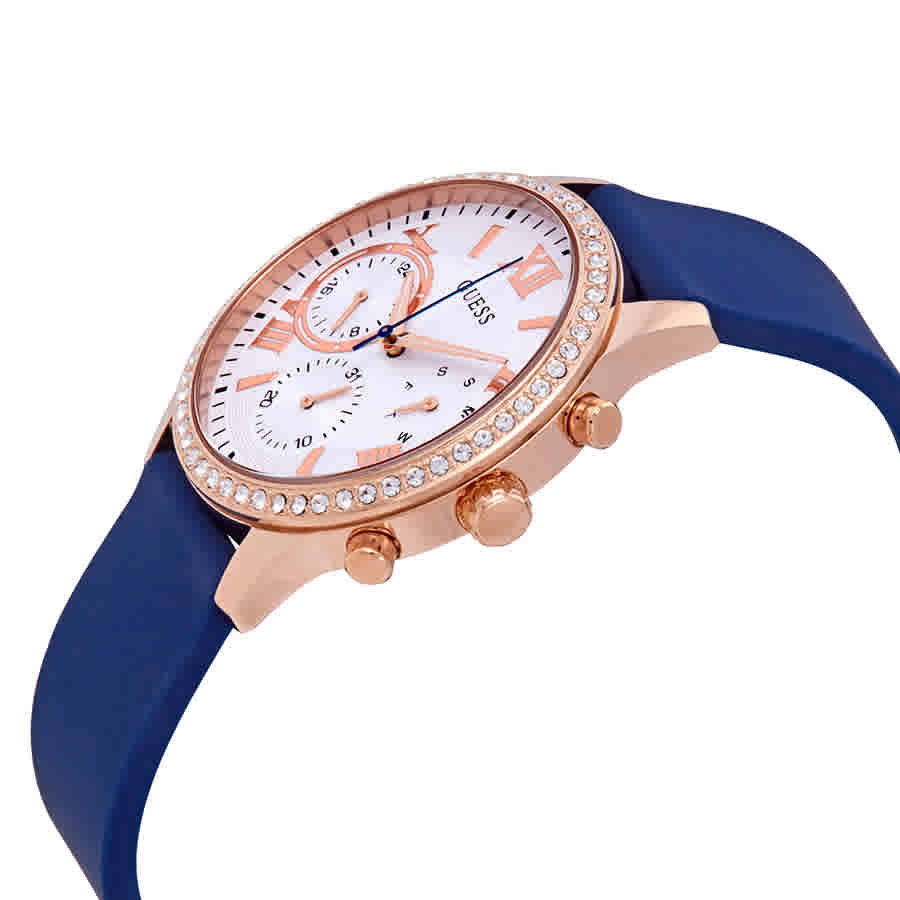 Guess W1135L3 Crystal Blue Silicone Women's Watch