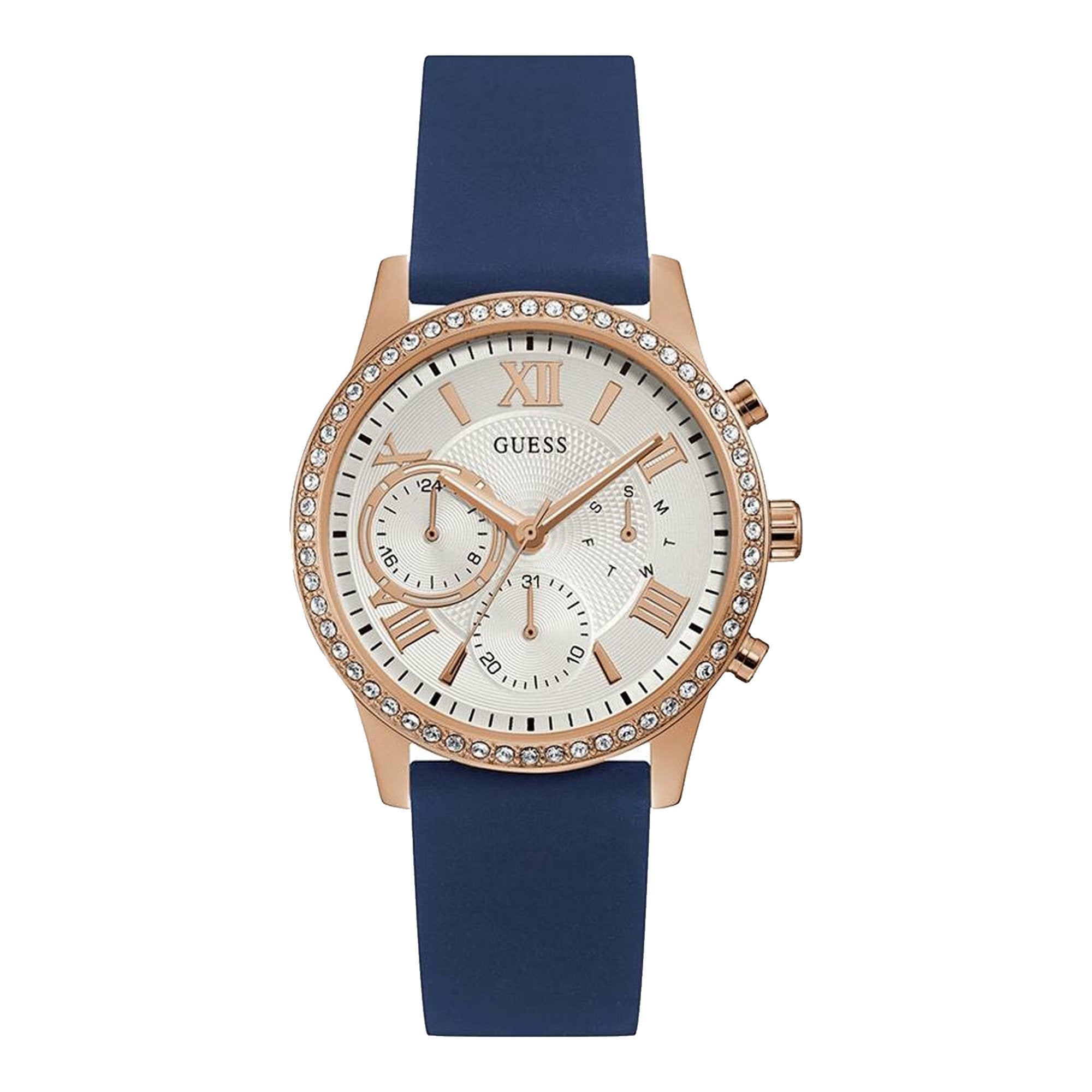 Guess W1135L3 Crystal Blue Silicone Women's Watch