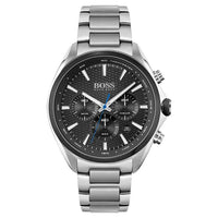 Hugo Boss 1513857 Montre Distinct Black Dial Silver Steel Strap Men's Watch