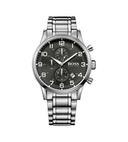 Hugo Boss 1513181 Aeroliner Grey Dial Stainless Steel Bracelet Men's Watch