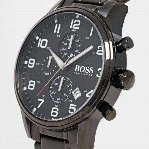 Hugo Boss 1513180 Black Dial Black Band Men's Watch