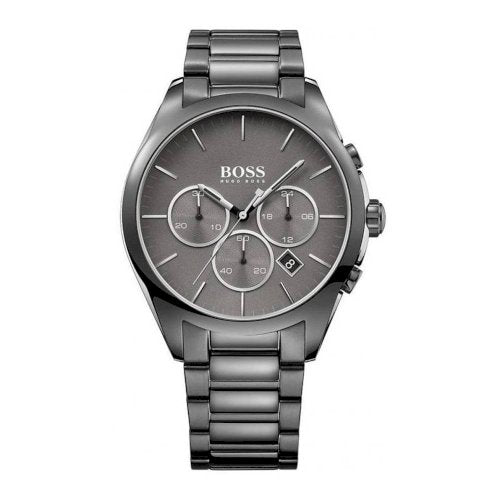 Hugo Boss 1513364 Onyx Gray Dial With Gunmetal Stainless Steel Bracelet Men's Watch