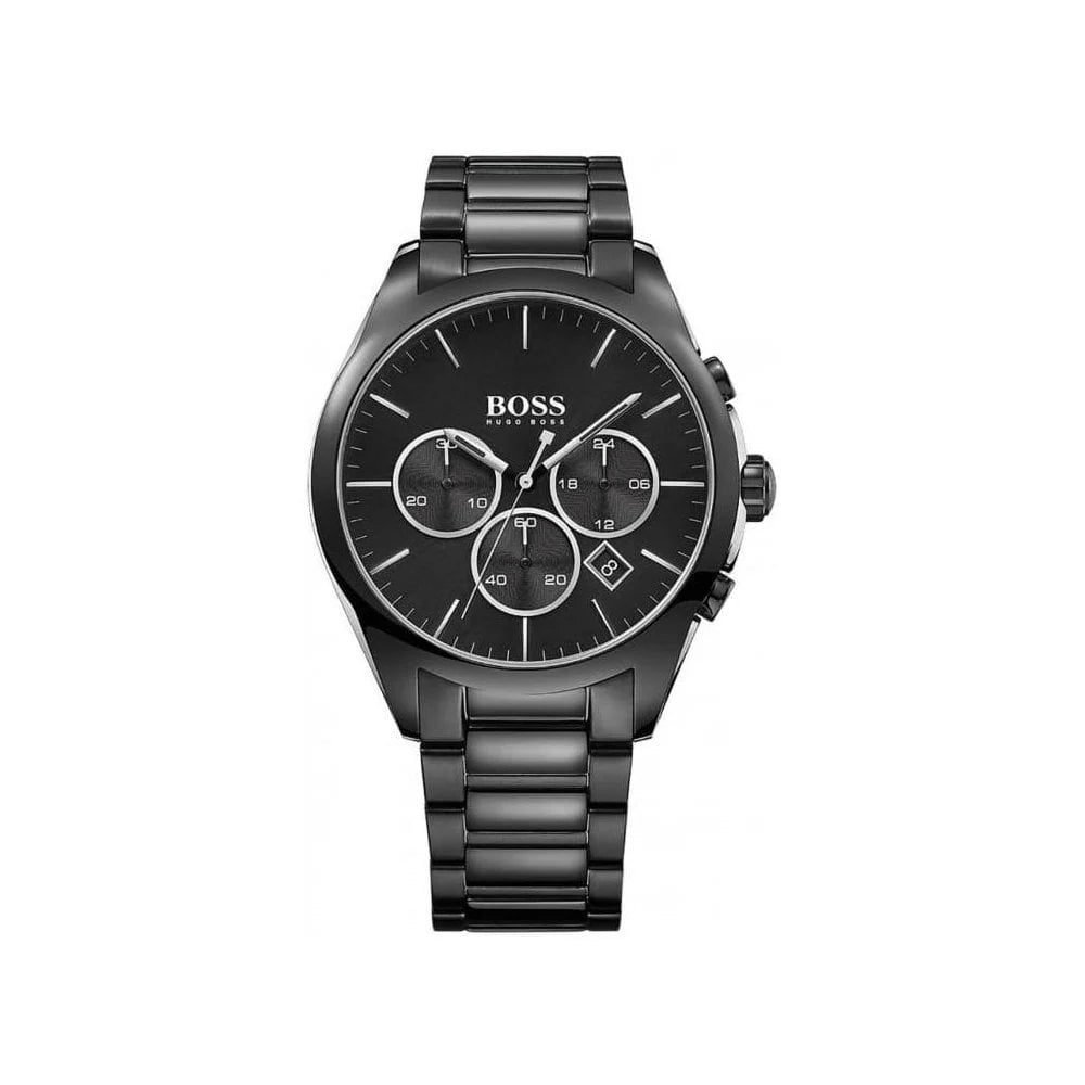 Hugo Boss 1513365 Onyx Black Dial Black Stainless Steel Strap Men's Watch