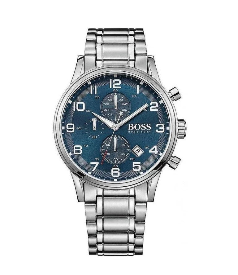 Hugo Boss 1513183 Blue Chronograph Dial Bracelet Strap Men's Watch