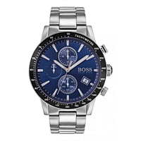 Hugo Boss 1513510 Rafale Quartz Blue Dial Silver Steel Strap Men's Watch