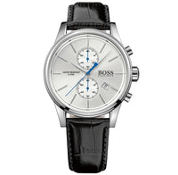 HugoBoss HB1513282 Jet Black Dial Leather Strap Men's Watch