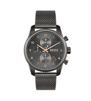 Hugo Boss 1513837 Skymaster Grey Dial Grey Mesh Stainless Steel Men’s Watch