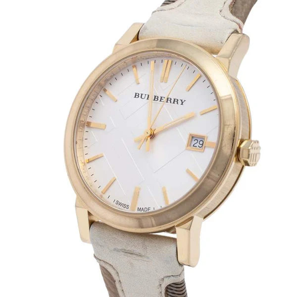 Burberry BU9015 White Leather Women's Watch