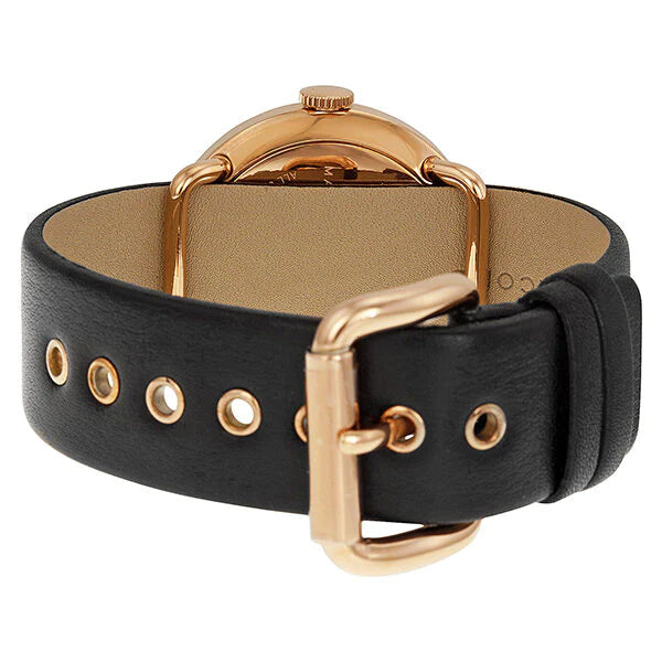 Marc by Marc Jacobs MBM1225 Black Dial Black Leather Women's Watch
