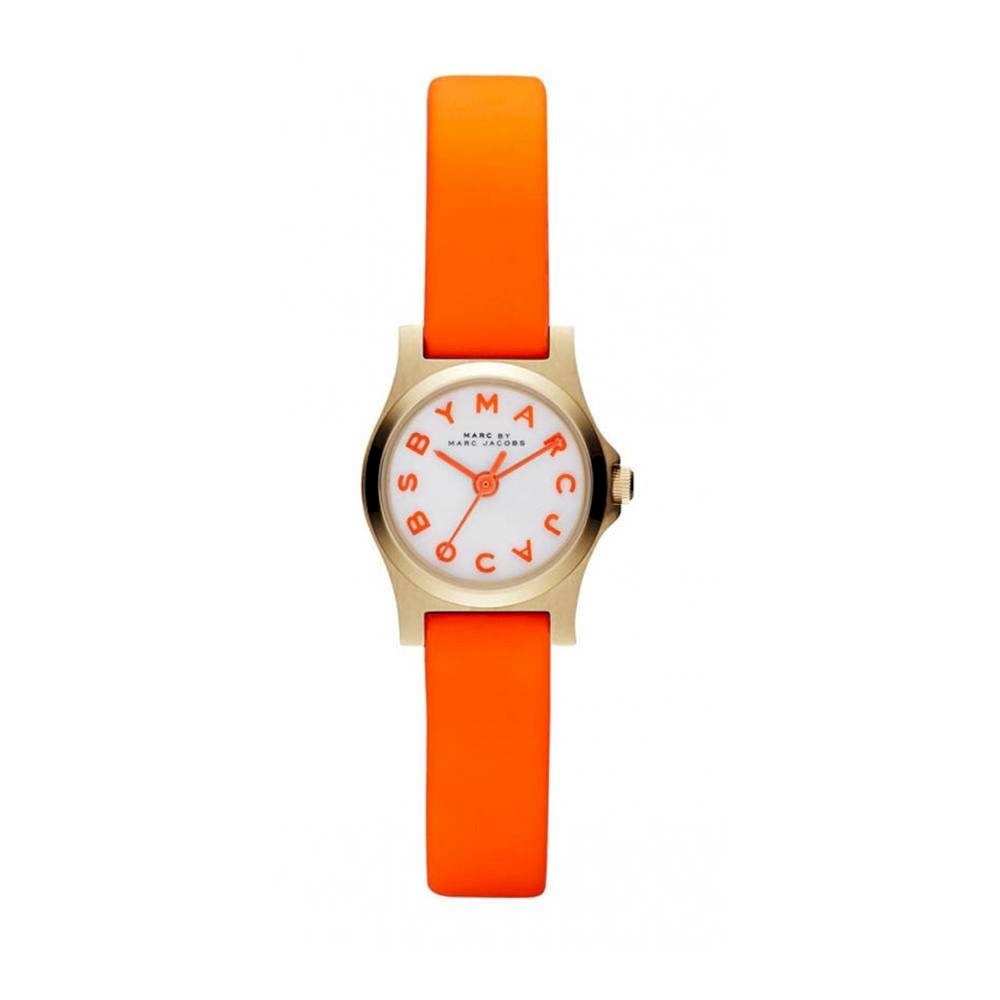 Marc By Marc Jacobs MBM1236 Henry Dinky Orange Leather Women's Watch