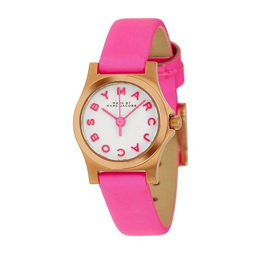 Marc By Marc Jacobs MBM1237 Henry Dinky Pink Leather Women's Watch