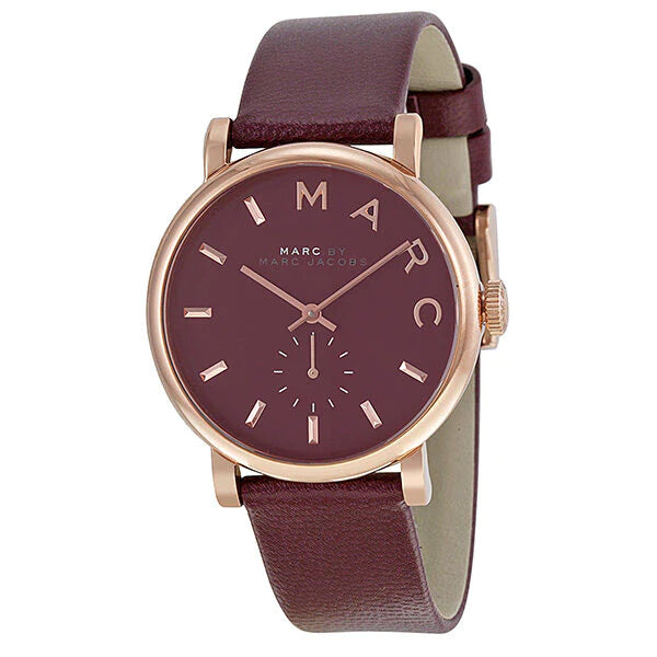 Marc by Marc Jacobs MBM1267 Baker Maroon Leather Women display picture 2