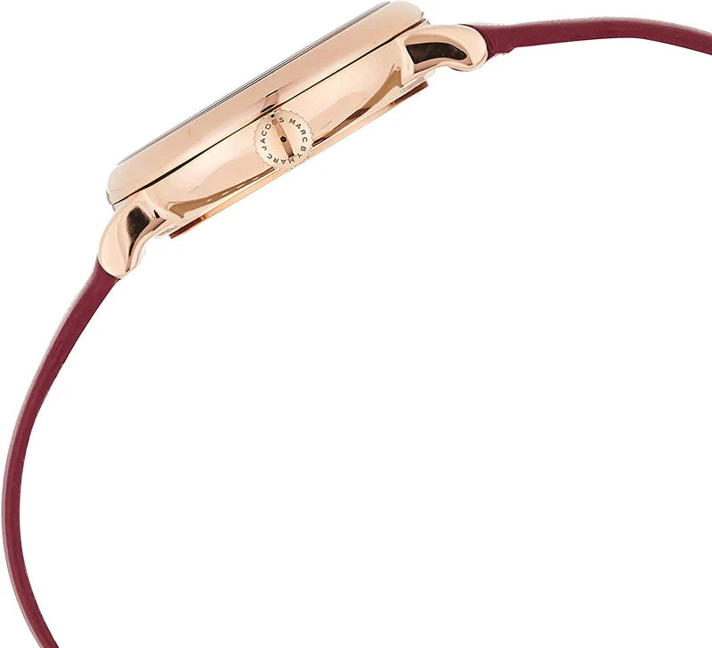 Marc by Marc Jacobs MBM1271 Red Dial Leather Band Women's Watch