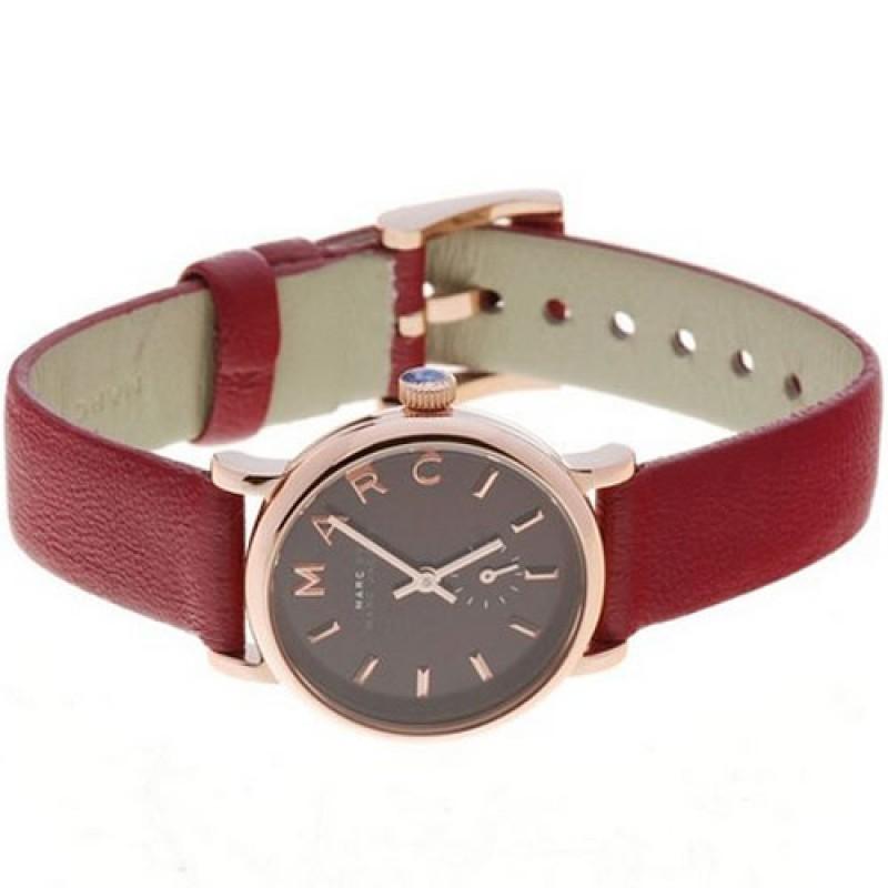 Marc by Marc Jacobs MBM1271 Red Dial Leather Band Women's Watch