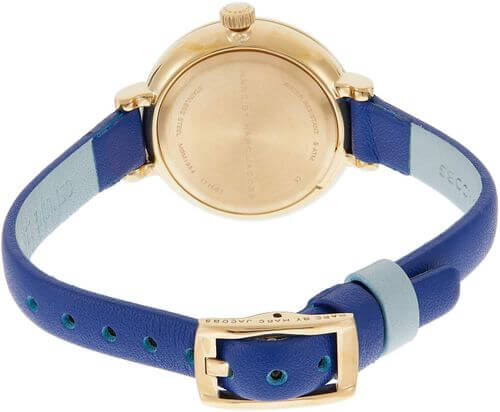 Marc By Marc Jacobs MBM1354 Sally White Dial Blue Leather Women's Watch