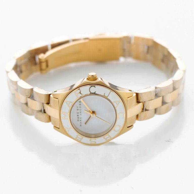 Marc by Marc Jacobs MBM3051 Blade White Yellow gold toned steel Women's Watch