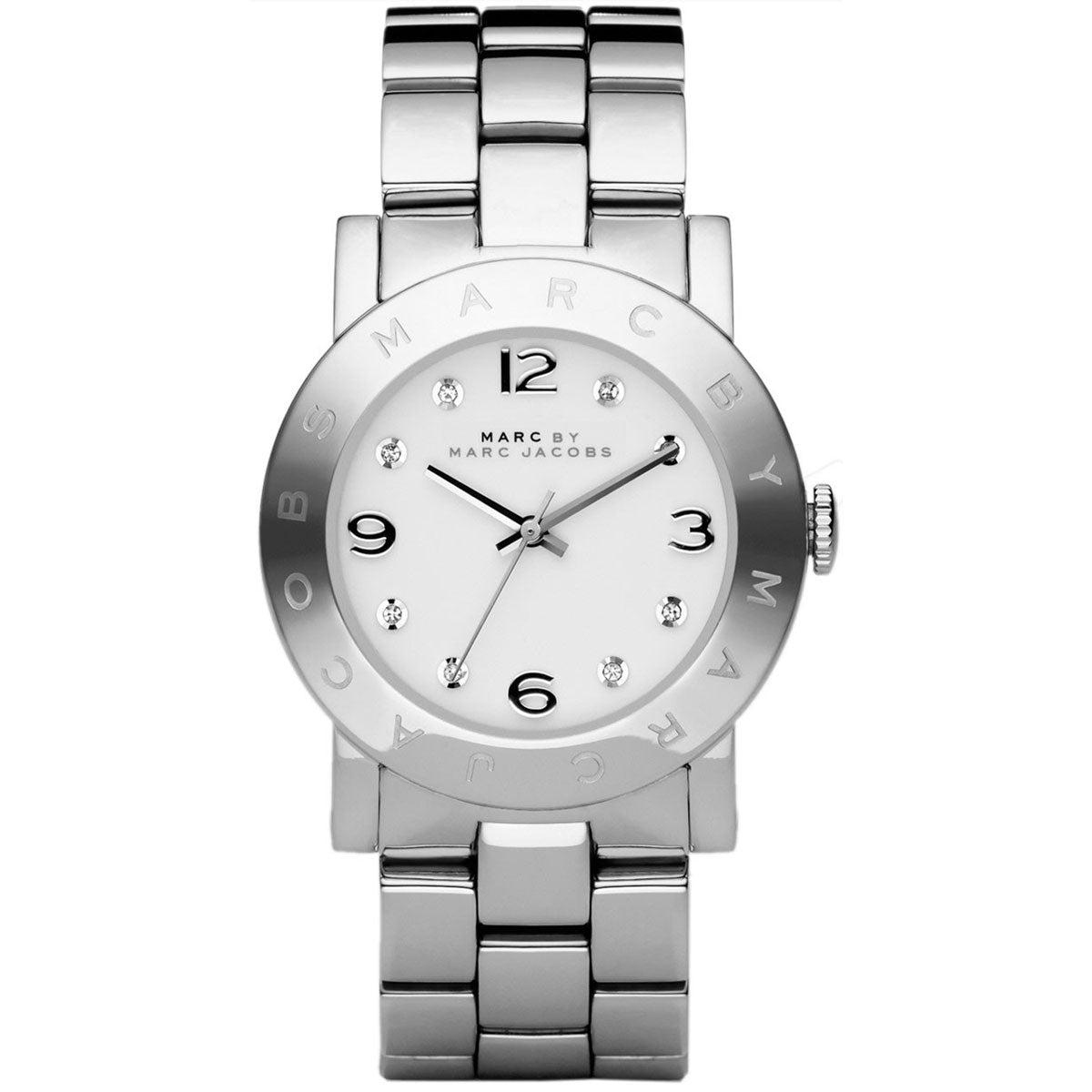 Marc Jacobs Amy White Dial Silver Stainless Steel Strap Watch - MBM3054 USED: Marc by Marc Jacobs Ladies Amy Watch. Silver. White  main image 2