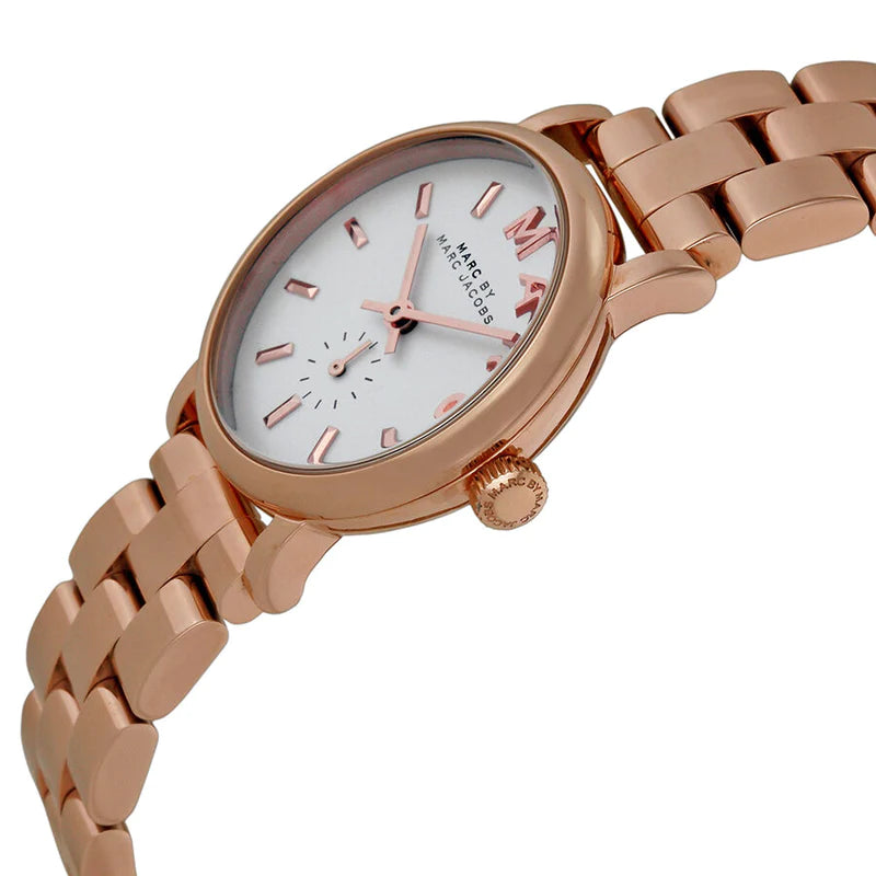 Marc by Marc Jacobs MBM3248 Baker White Dial Rose Gold-plated Women's Watch