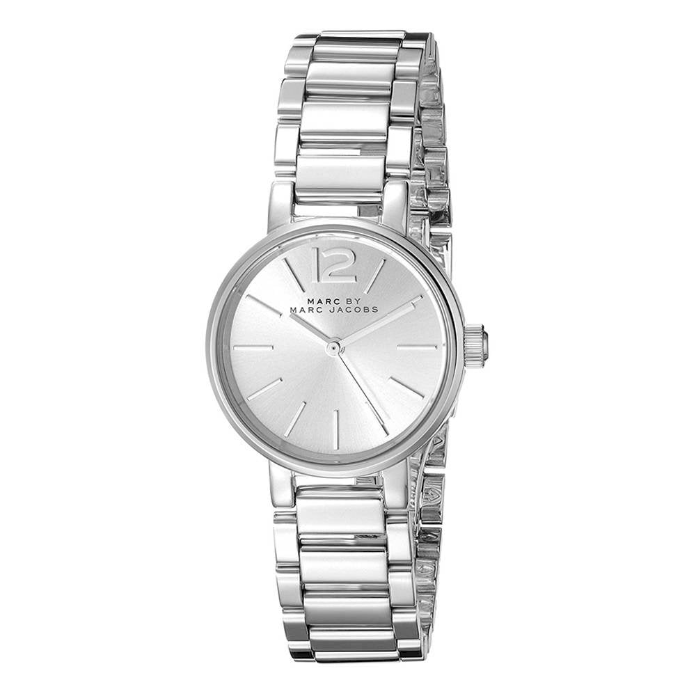 Marc By Marc Jacobs MBM3404 Peggy Silver Sunray Dial Stainless Steel Women's Watch