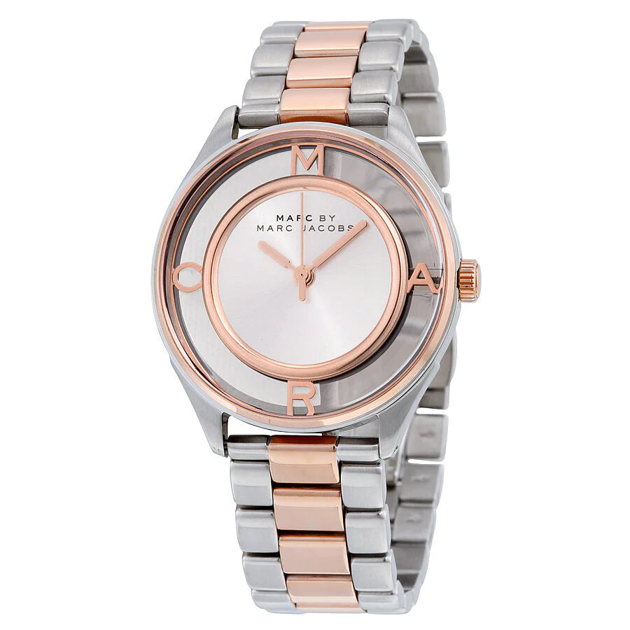 Marc by Marc Jacobs MBM3436 Tether Silver Transparent Dial Two-tone Women's Watch