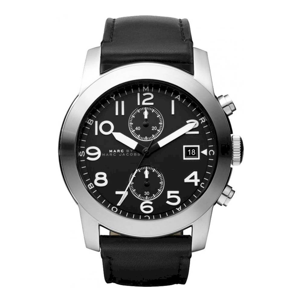 Marc By Marc Jacobs MBM5033 Larry Black Dial Black Leather Men's Watch