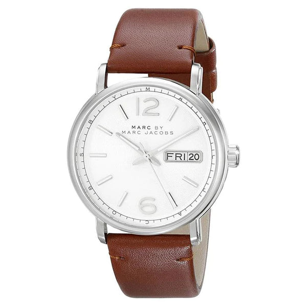 Marc by Marc Jacobs MBM5080 Fergus White Dial Brown Leather Men's Watch