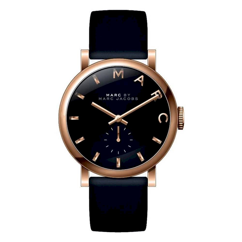 Marc By Marc Jacobs black leather watch Marc by Marc Jacobs Watch Black Leather Strap Mbm1154, $175  main image 3