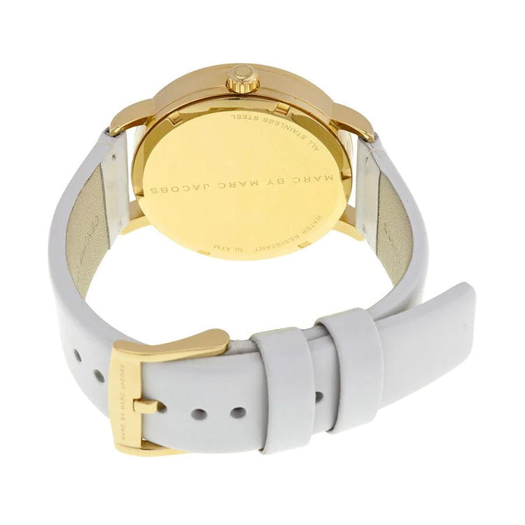 Marc by Marc Jacobs MBM8653 Fergus White Dial White Leather Women's Watch