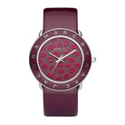 Marc Jacobs MBM1162 Amy Lips Burgundy Leather Women's Watch