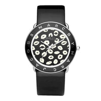 Marc Jacobs MBM1163 Amy Kiss Graphic Dial Black Leather Women's Watch