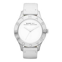 Marc Jacobs MBM1200 Blade White Leather Strap White Dial Women's Watch