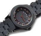 Marc Jacobs MBM2537 Pelly Gray Tone Rose Gold Grey Silicone Bracelet Women's Watch