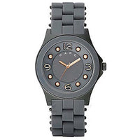 Marc Jacobs MBM2537 Pelly Gray Tone Rose Gold Grey Silicone Bracelet Women's Watch