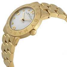 Marc Jacobs MBM3056 Amy White Dial Gold Women's Watch