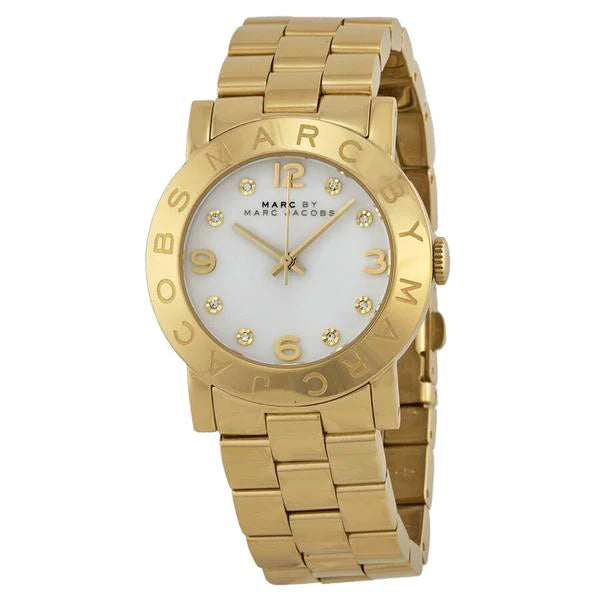 Marc Jacobs MBM3056 Amy White Dial Gold Women's Watch