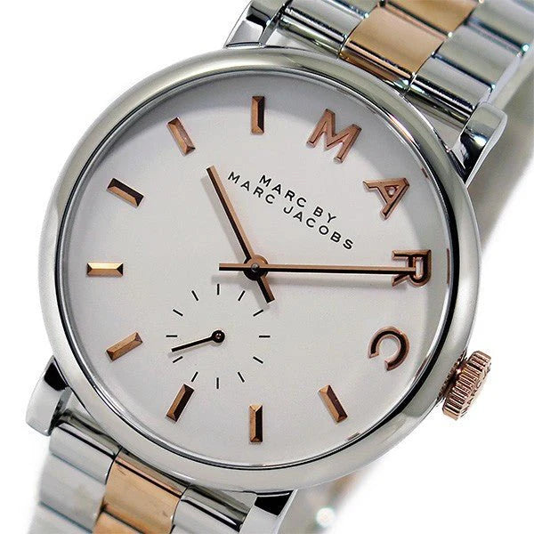Marc Jacobs MBM3312 White Dial Two Tone Stainless Steel Women's Watch