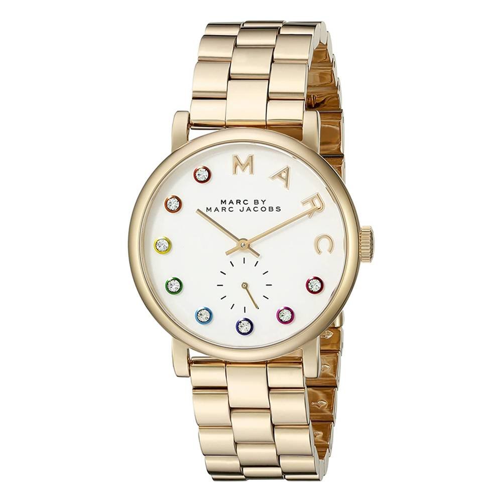 Marc Jacobs MBM3440 Baker White Dial Gold Women's Watch