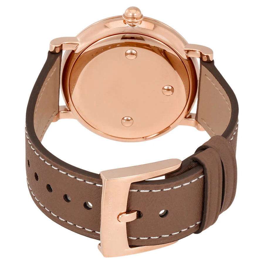 Marc Jacobs MJ1533 Roxy Silver Dial Brown Leather Women's Watch