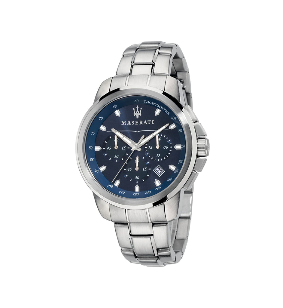 Maserati R8873621002 Successo Silver Blue Chronograph Men’s Watch