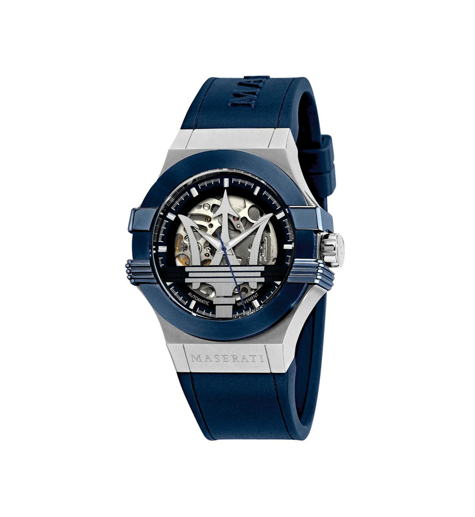 Maserati R8821108028 Potenza Blue Skeleton Automatic Men’s Watch