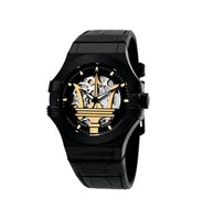 Maserati R8821108036 Potenza Black Skeleton Automatic Men’s Watch