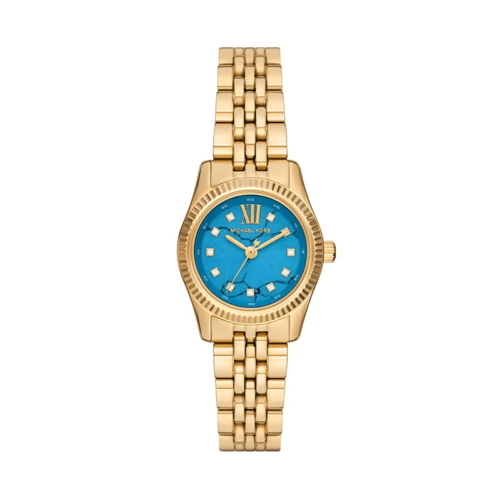 Michael Kors MK4813 Lexington Blue Dial Gold Tone Stainless Steel Women’s Watch
