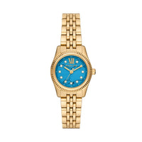 Michael Kors MK4813 Lexington Blue Dial Gold Tone Stainless Steel Women’s Watch