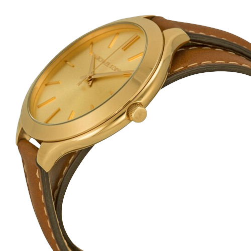 Michael Kors MK2256 Slim Runway Leather Strap Women's Watch