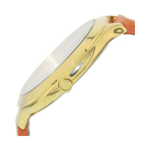 Michael Kors MK2275 Slim Runway Gold-tone Orange Leather Strap Women's Watch